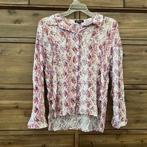 Dear John snake print long sleeve button down shirt